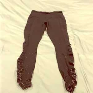 Lululemon Rouched High Waisted Running Leggings